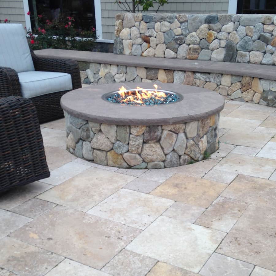 gas firepit stonewood outdoor