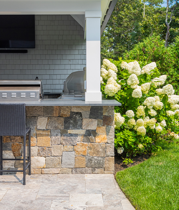 Large fireplace patio