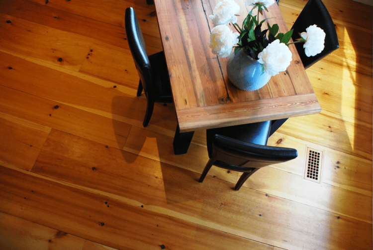 wide pine floors