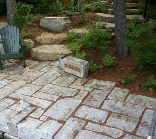 reclaimed granite patio
