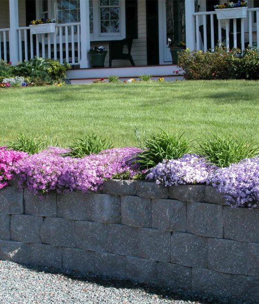 retaining wall stonewall capped granite