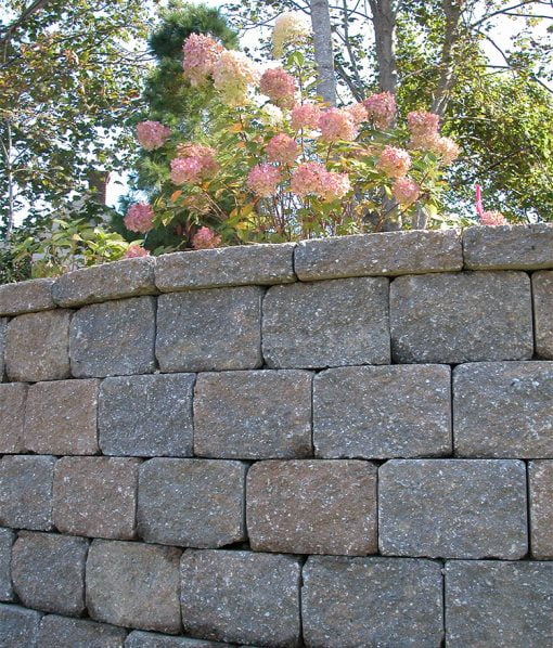 retaining wall tumbled stonewall vineyard blend