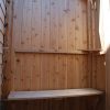 Handcrafted Bench for Outdoor Shower in PVC or Cedar