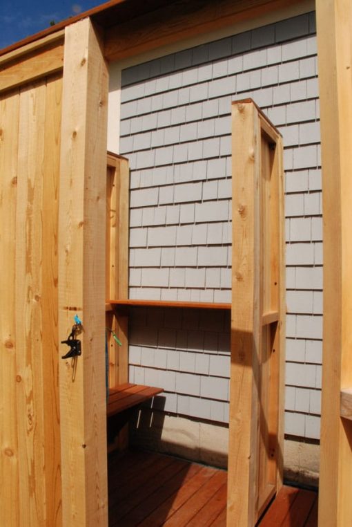 Alternative view of Cedar Outdoor Showers -<br> Deluxe House Mount