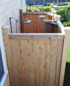 Cedar Outdoor Shower Enclosures, Outdoor Shower Enclosure Kit Wood