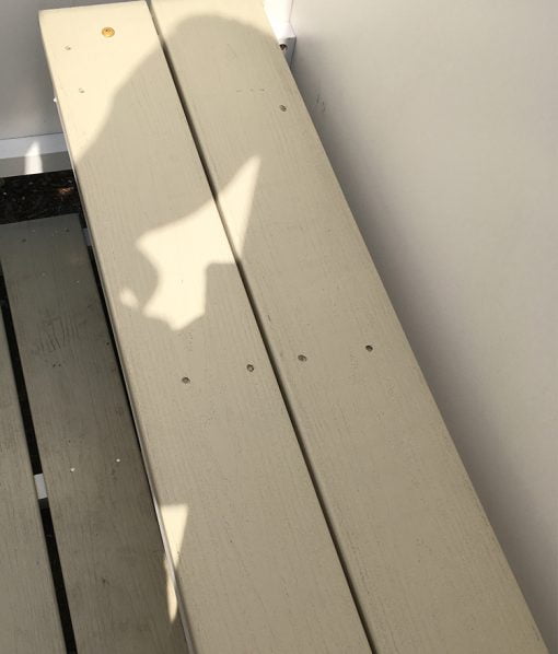 Custom Cedar Shower Bench for Outdoor Shower Stonewood Products