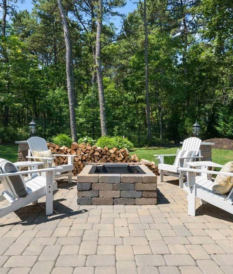 can you have a fire pit under a covered patio