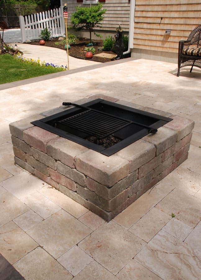 Square Fire Pit Kit Modular Stone, Is A Fire Pit Insert Necessary