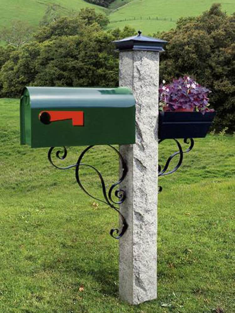 Mailbox top 6x6 Cast Iron Fleur De Lis post cap Sign post cap 