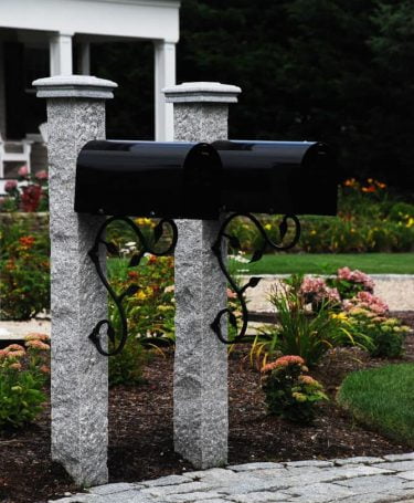 Granite Mailbox Post