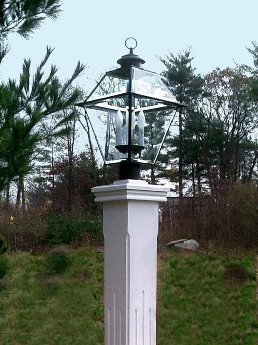 Lamp Post Caps, Granite or Wood Stonewood Products