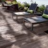 Borealis Smoked Pine concrete pavers poolside