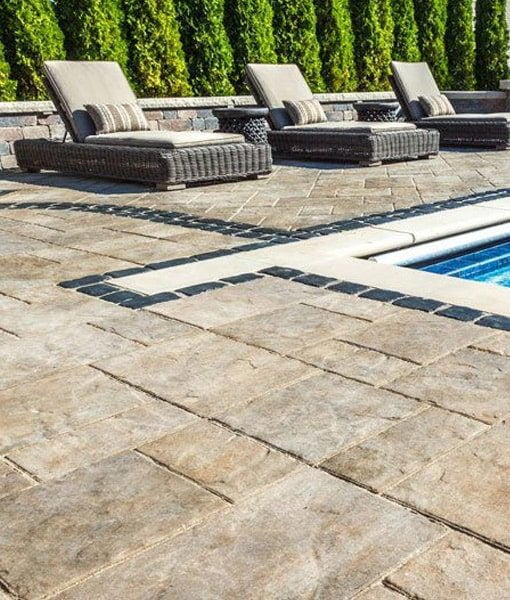 stone pavers pool patio Cape Cod Bourne Chatham Islands