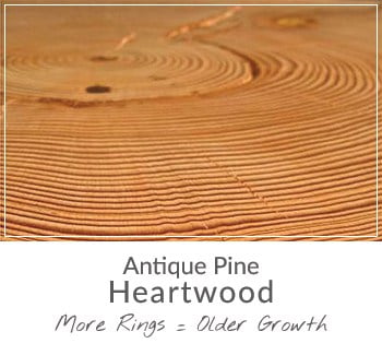 reclaimed antique heart pine wood