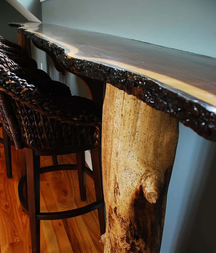 Live Edge Reclaimed Bar Top