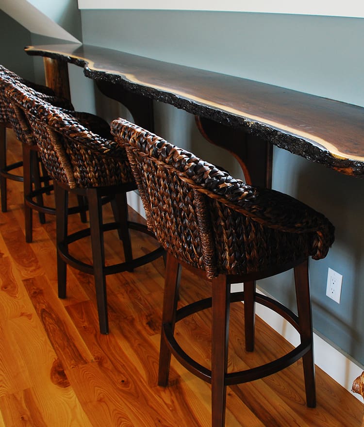 Live Edge Reclaimed Bar Top