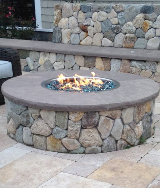 Outdoor Living Showers Kitchens, Natural Gas Stone Fire Pit Kit
