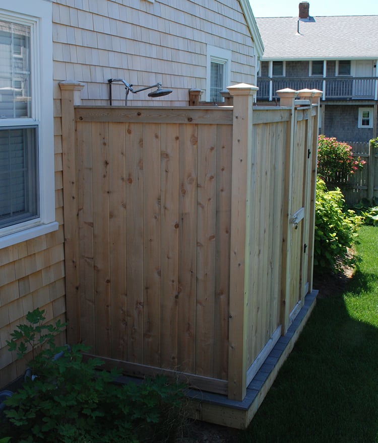 Deluxe Outdoor Cedar Shower Kit