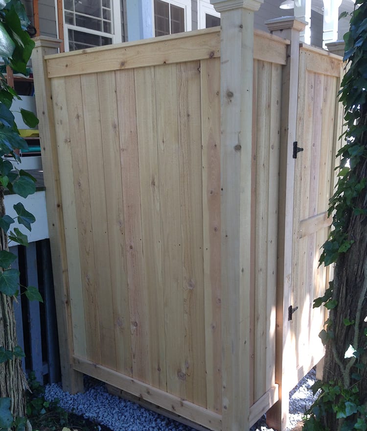 Standard Outdoor Cedar Shower Kit