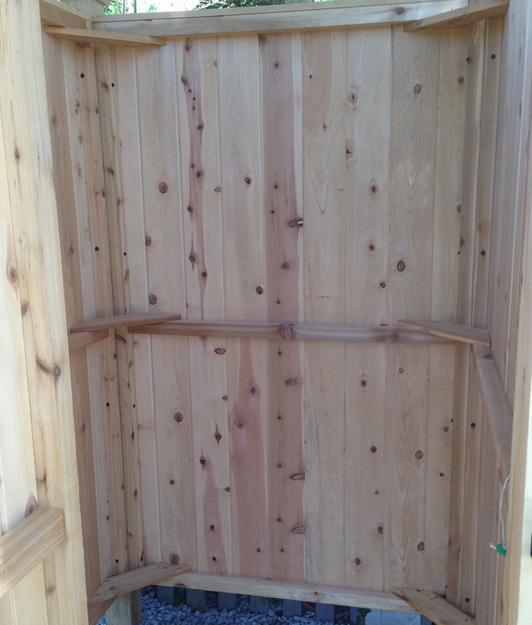 Standard Outdoor Cedar Shower Kit