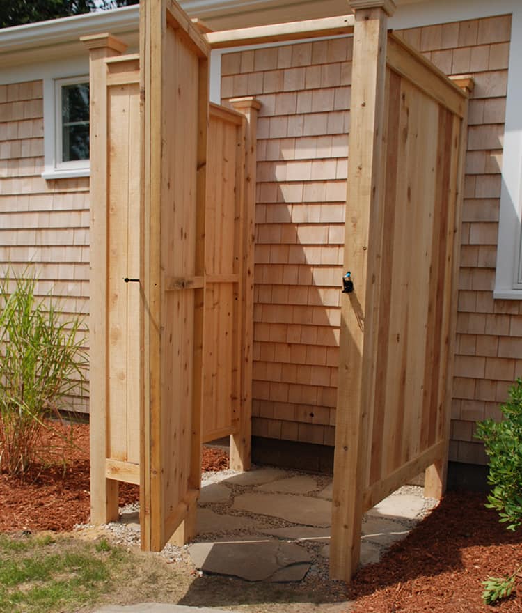 Standard Outdoor Cedar Shower Kit