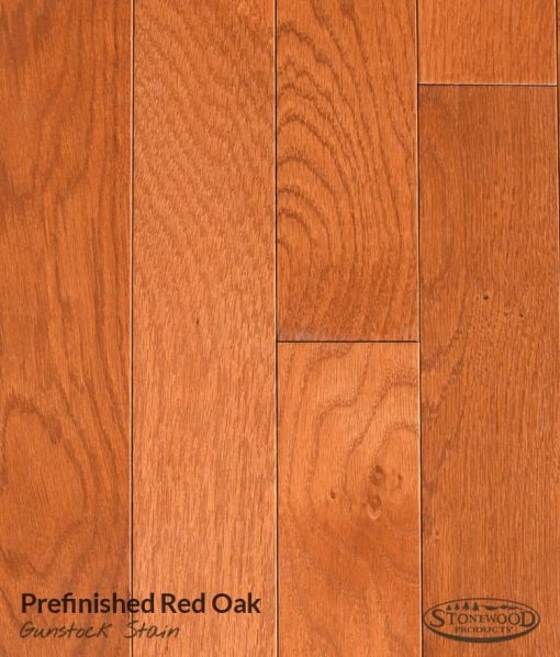 Prefinished Red Oak, Gunstock Stain