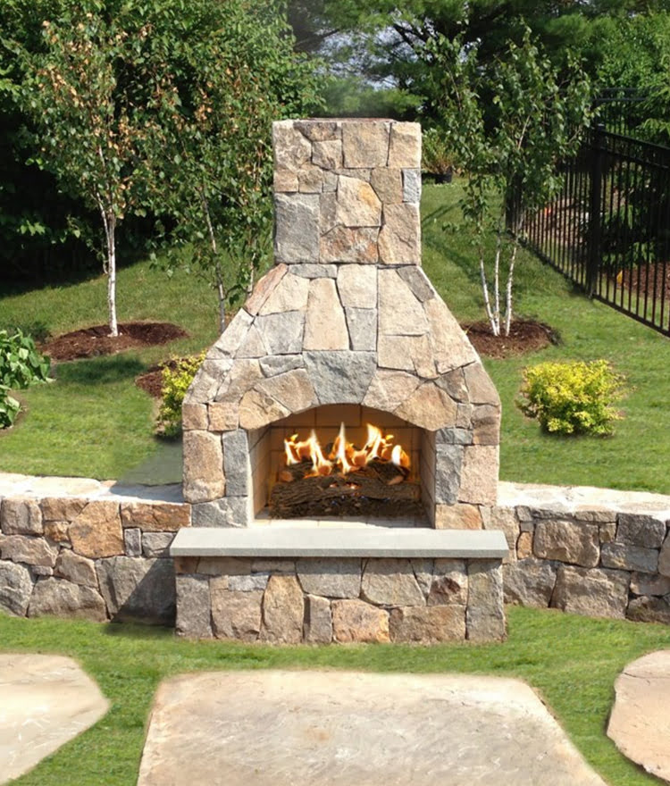 Outdoor Wood Burning Fireplace Kits, How Much Does It Cost To Build An Outdoor Stone Fireplace