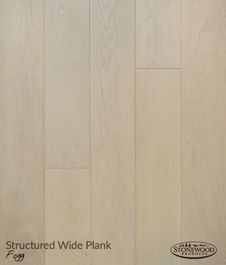 Wide Plank Engineered Hardwood Flooring, Structured Fogg by Sawyer Mason