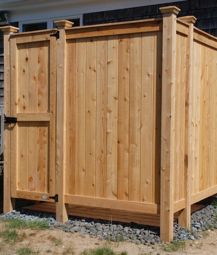 Outdoor Shower Kit Enclosures | Cedar | Wall Mount Showers