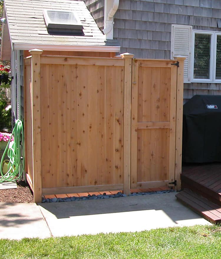 Outdoor Shower Kit Cedar, Freestanding Outdoor Shower Enclosure