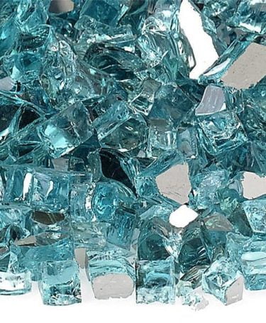 blue fire glass reflective quarter inch