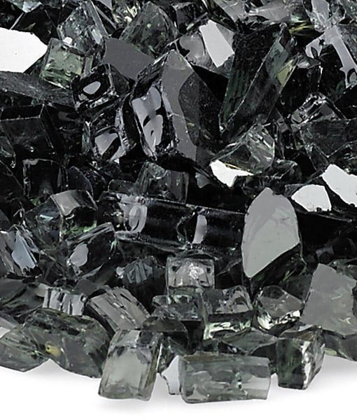 reflective fire glass black sample