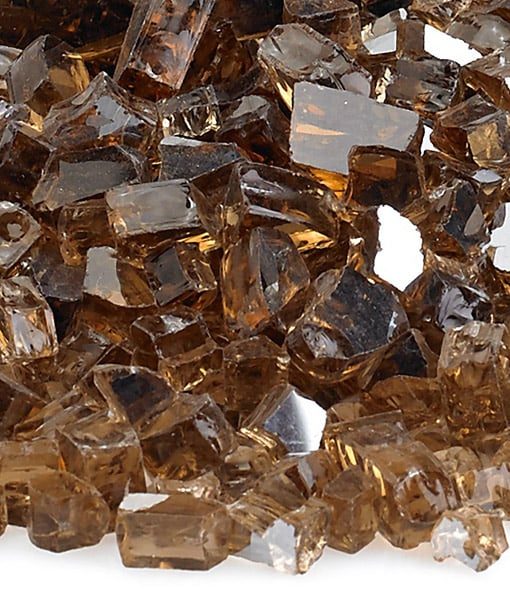 fire pit glass copper reflective sample