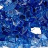 reflective fire glass cobalt blue sample