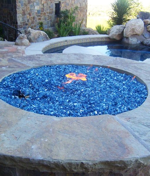 reflective fire glass blue quarter inch