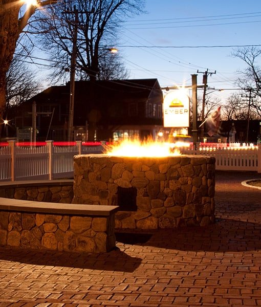 outdoor fire pit gas restaurant