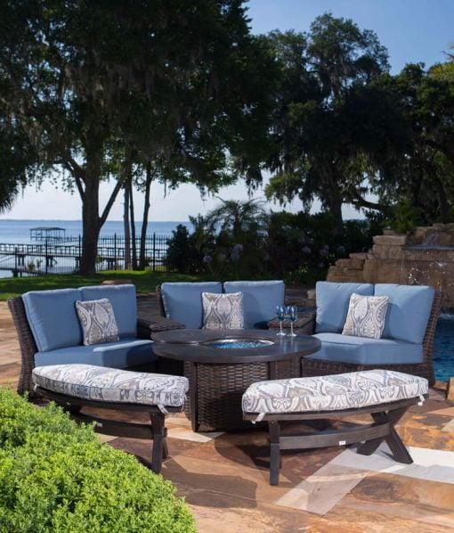 Ebel Laurent Wedge Sectional Sofa in Chestnut