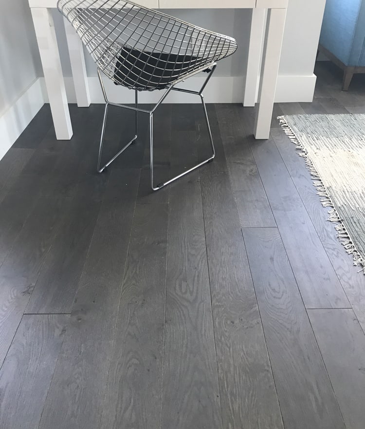 Prefinished engineered dark grey floors