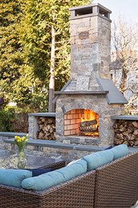 Custom Outdoor Fireplace