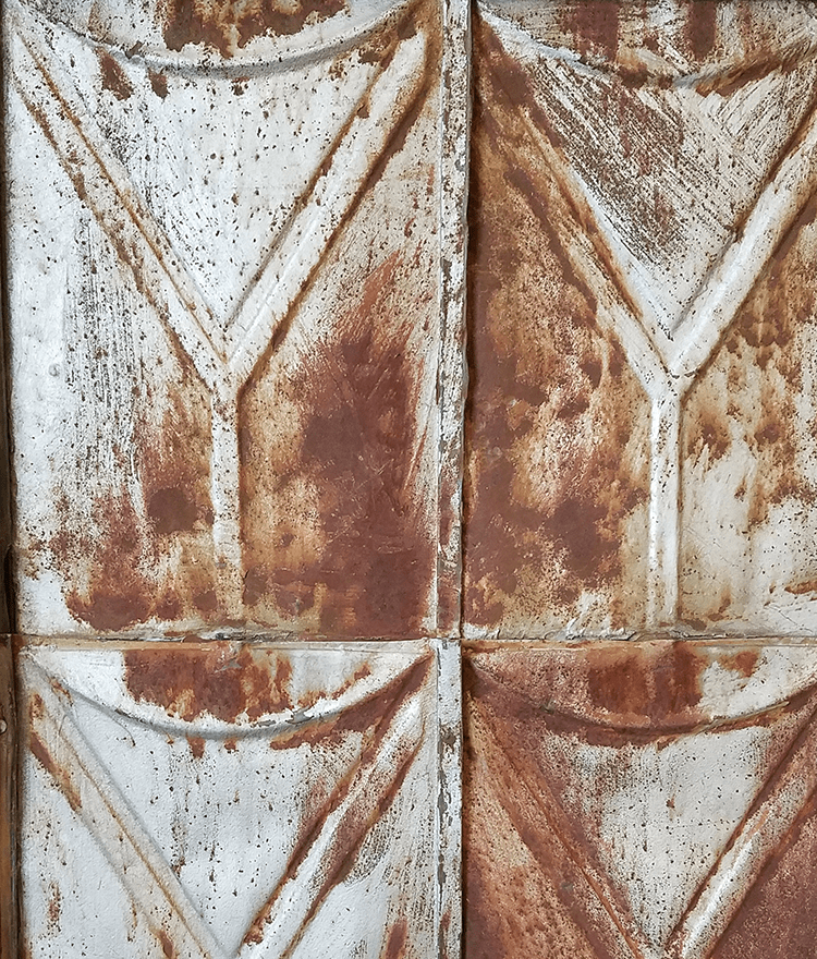 Antique Tin Ceiling Tiles Reclaimed Roofing Shingles Antique Tin Ceiling Tiles Closeup