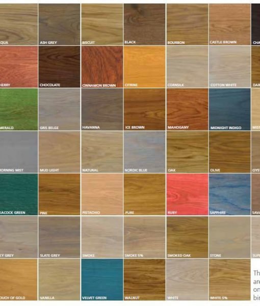 Rubio Monocoat Oil Plus 2C Color Swatches