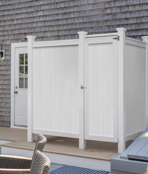 outside shower with pvc azek