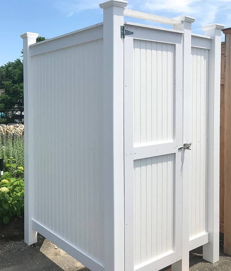 Freestanding Pvc Outdoor Showers, Freestanding Outdoor Shower Enclosure