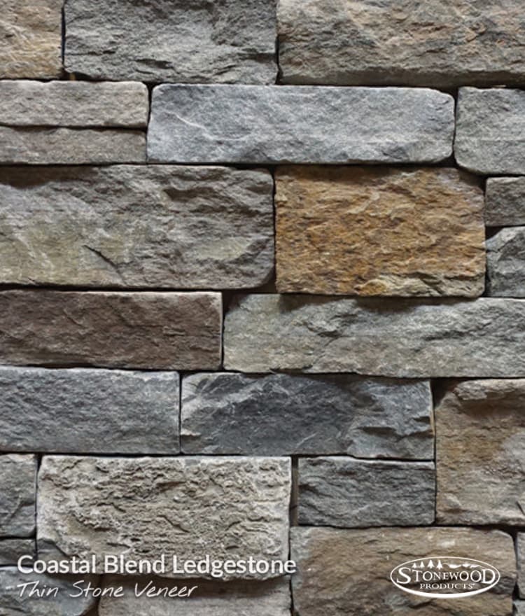 Outdoor Stone Veneer  Coastal Blend Ledgestone