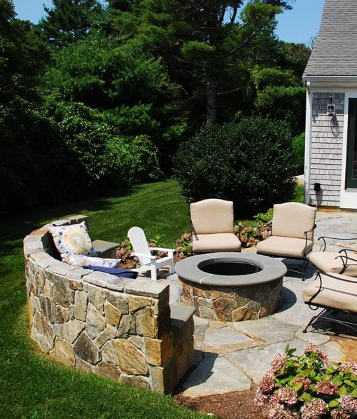 Noble Hill Mosaic Natural Stone Veneers Fire Pit