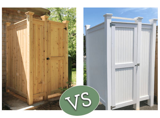 Cedar Shower Kits vs PVC Shower Kits