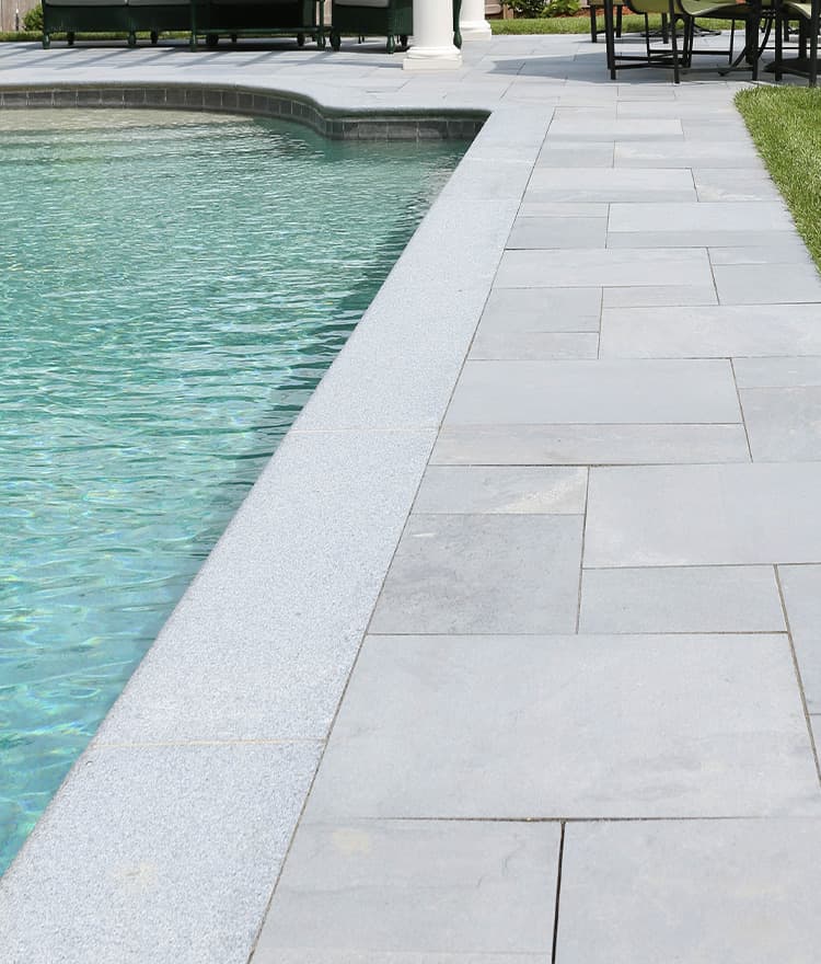 Outdoor Bluestone Porcelain Pavers | Thermal Blue Bluestone