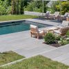 long plank pavers pool