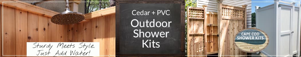 Cedar + PVC Outdoor Shower Kits