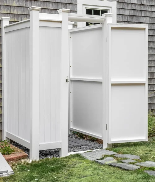 outdoor shower enclosures house mount vinyl